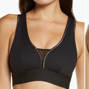 Simone Perele Harmony Wireless Black Mesh Sports Bra Size 1 / XS